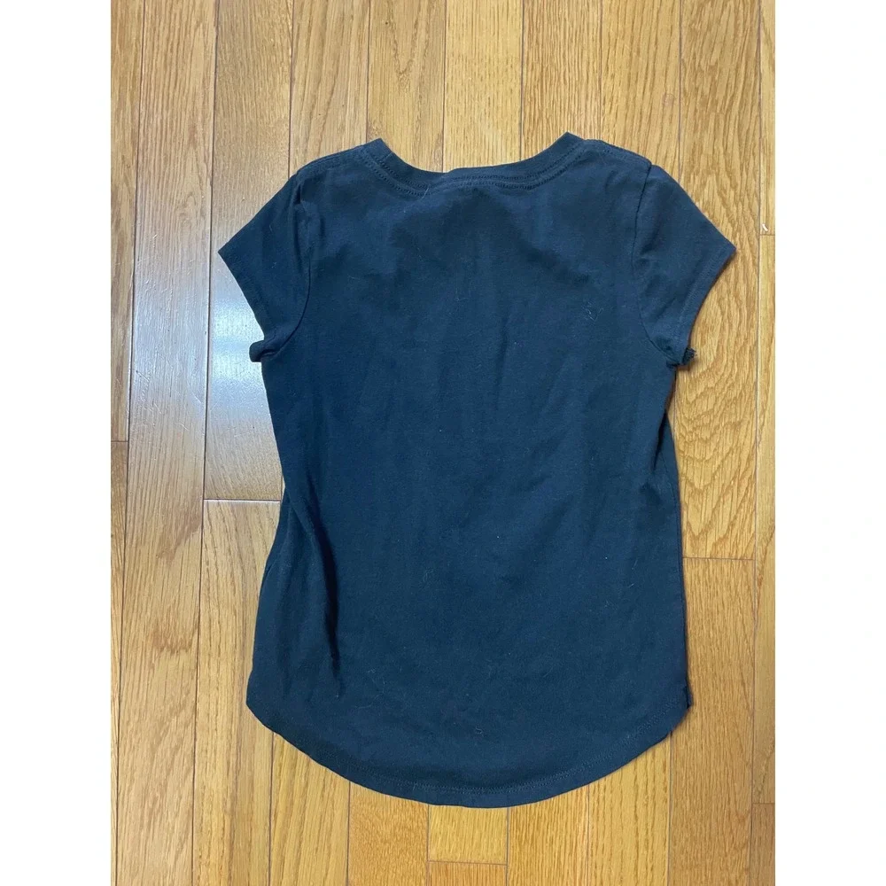 Nike Girls Black Pink Leaving Boys In The Dust Graphic T-Shirt Size 6X 6-7 YRS